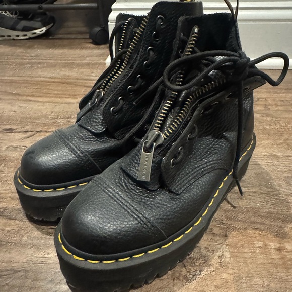 Dr. Martens Black Combat Boots - Picture 2 of 6